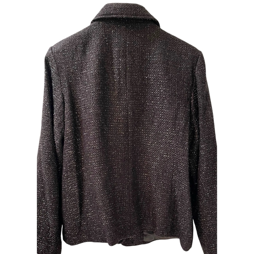❤️ Vintage Laura Ashley Black Sparkly Tweed Blazer - Picture 7 of 9